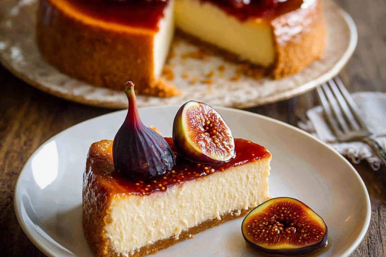 1delicieuse-cheesecake-au-four-et-compote-de-figues