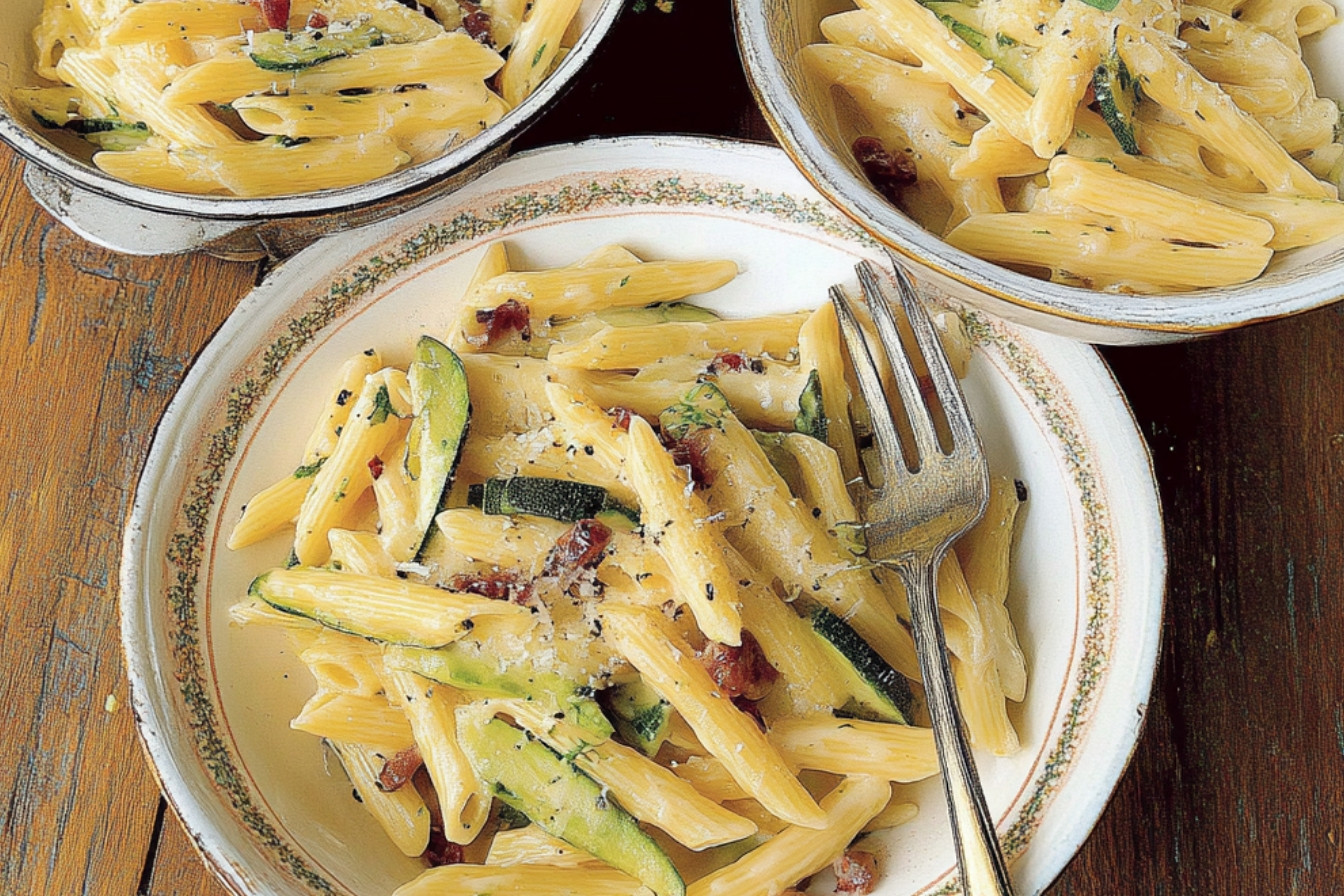 1penne-carbonara-aux-courgettes-savoureuses