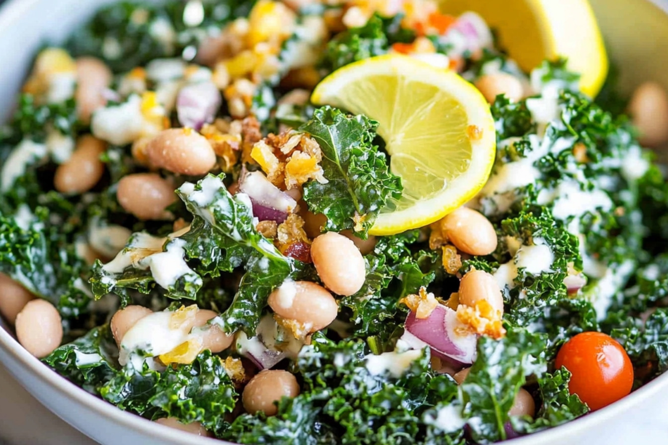 1salade-de-chou-frise-et-haricots-savoureuse