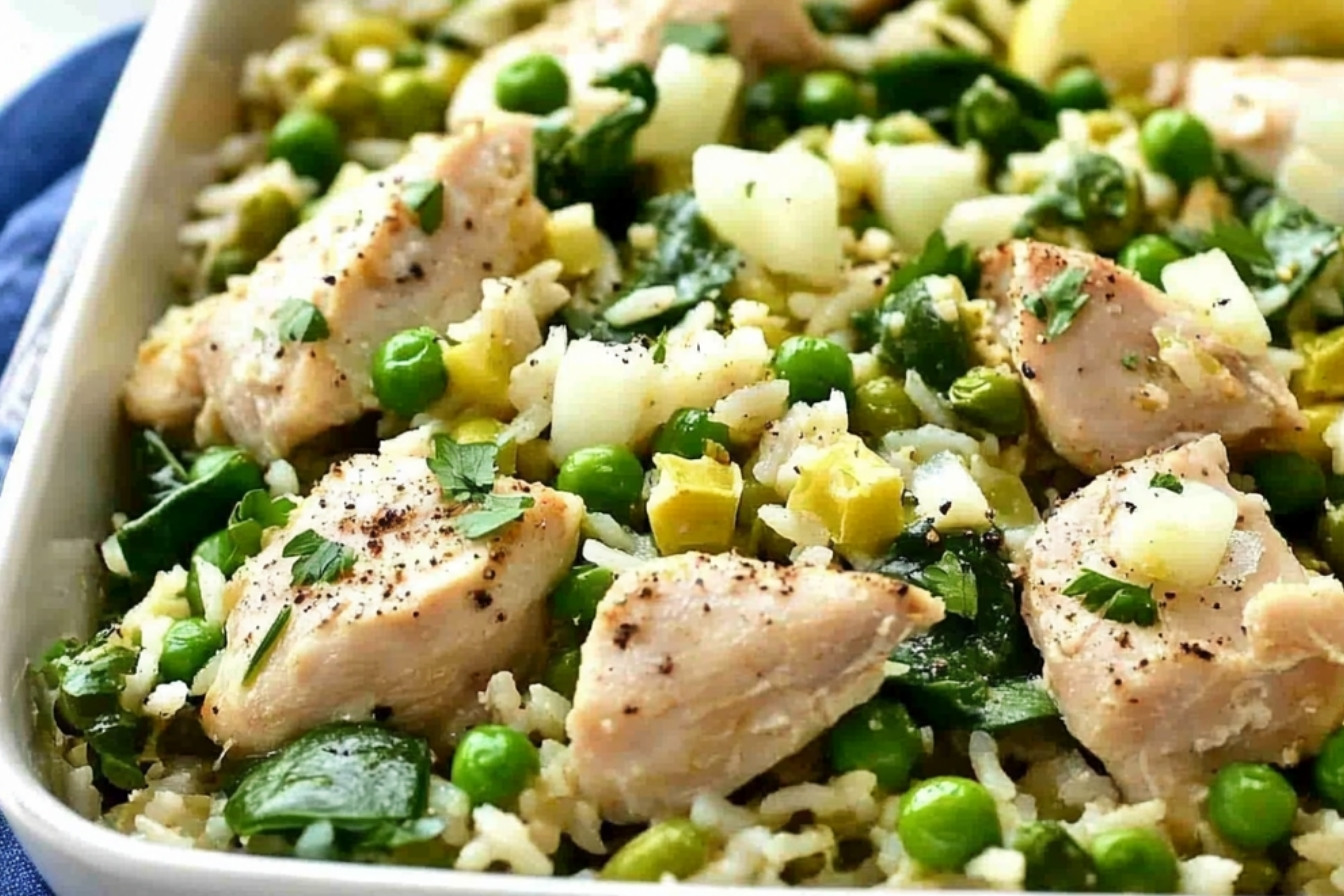 1savoureux-pilaf-de-poulet-et-legumes-verts